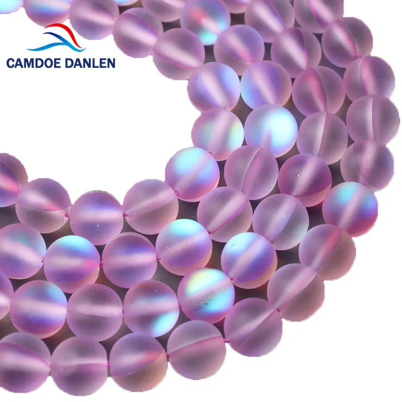 CAMDOE DANLEN Австрийские фиолетовые кристально матовые блестящие круглые бусины с лунным камнем 6, 8, 10, 12 мм подходят для самостоятельного изготовления ювелирных изделий оптом