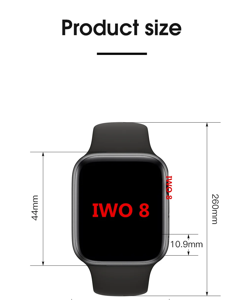 IWO 8 PLUS 44 мм умные часы серии 4 спортивные умные часы для apple iphone 6 6s 7 8 X plus для samsung умные часы honor 3