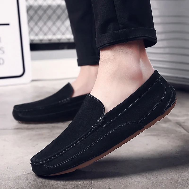 

2018 New Shoes Men Casual Moccasins Men Loafers High Quality Leather Shoes Men Flats Driving Shoes 5