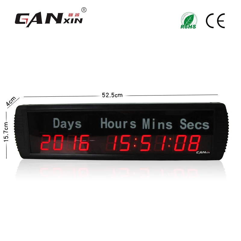 [Ganxin] 1 8 ''Led индивидуальный дизайн дни часы минуты времени|clock design|clock ledclock day |