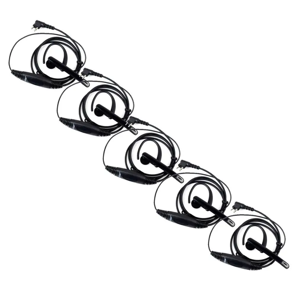 

5Pcs 2 Pin Ear Bar Earpiece Mic PTT Headset for Motorola PRO1150 PRO 2150/3150