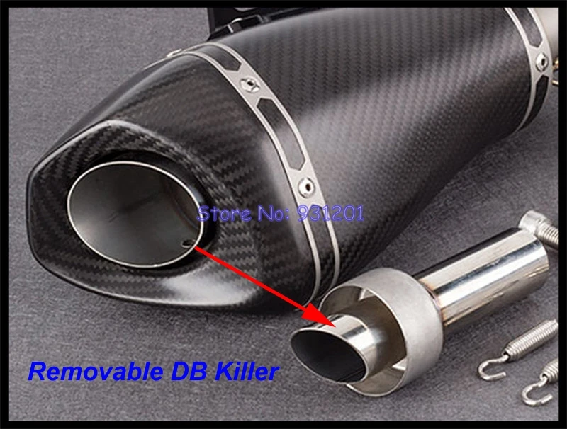 Entrada 51mm de Akrapovic tubo de Escape de carbono para S1000RR S1000R CBR650F CBR500 GSR750 GSXR1000 Z900 Z1000 etc
