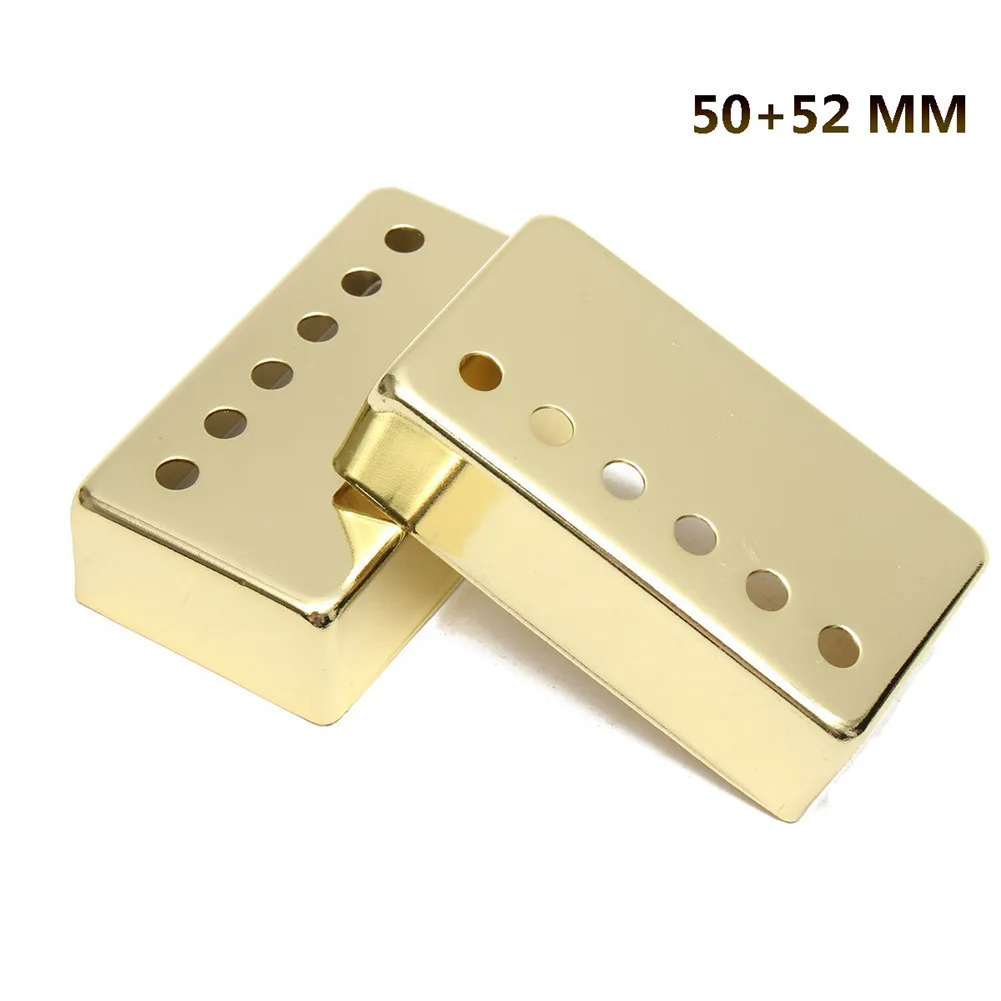 Электрогитара хамбакер Пикап Чехлы 50+ 52 мм для Gibson Epiphone LP стиль электрогитара золотой/серебристый/черный - Цвет: 50-52 gold