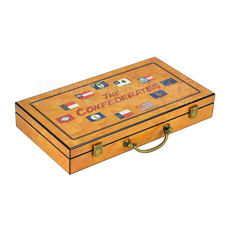 

Wood Poker Chips Suitcase 300PCS-Capacity The Confederates Poker Chips Case Container Maleta de Poker