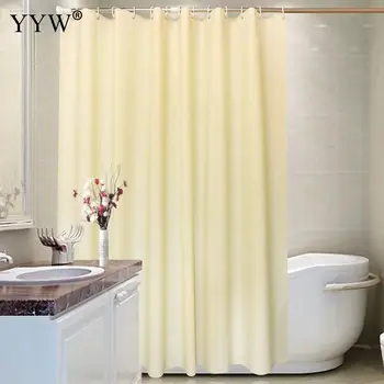 

Home Decor Bathroom Curtains Beige Color Shower Curtain Waterproof 3d Large Shower Curtains Bath Screens Bathroom Products