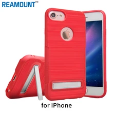 100 шт. для iPhone 7 7 Plus Подставки чехол 3D Подставки металла Жесткий Мягкие TPU чехол для телефона iPhone 6 6 plus