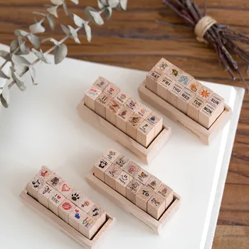 

1*1*3CM Weather Pattern decoration stamp wooden rubber stamps for scrapbooking stationery DIY craft standard stamp