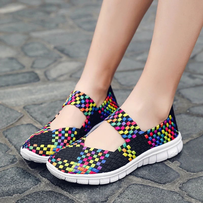MREIO Heart Skeleton Childrens Lightweight Fly Knit Shoes Breathable Casual Loafers Sneakers For Girls