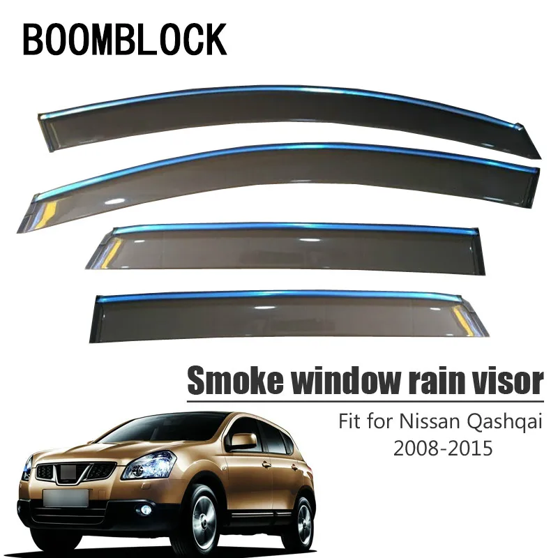 ZDPARTS 4Pcs/Set Car Wind Deflector Sun Guard Rain Wind Vent Visor