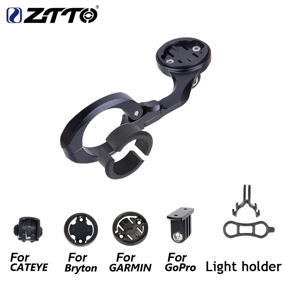 

Cheap MTB BIKE GPS Go Pro Sports Out-front Mount For Garmin Cat Eye Bryton Bicycle Computer Camera Light Holder All In One DH