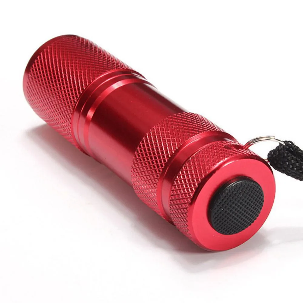 Портативный светодиодный фонарик для вспышки 9 светодиодных УФ фиолетовых ламп