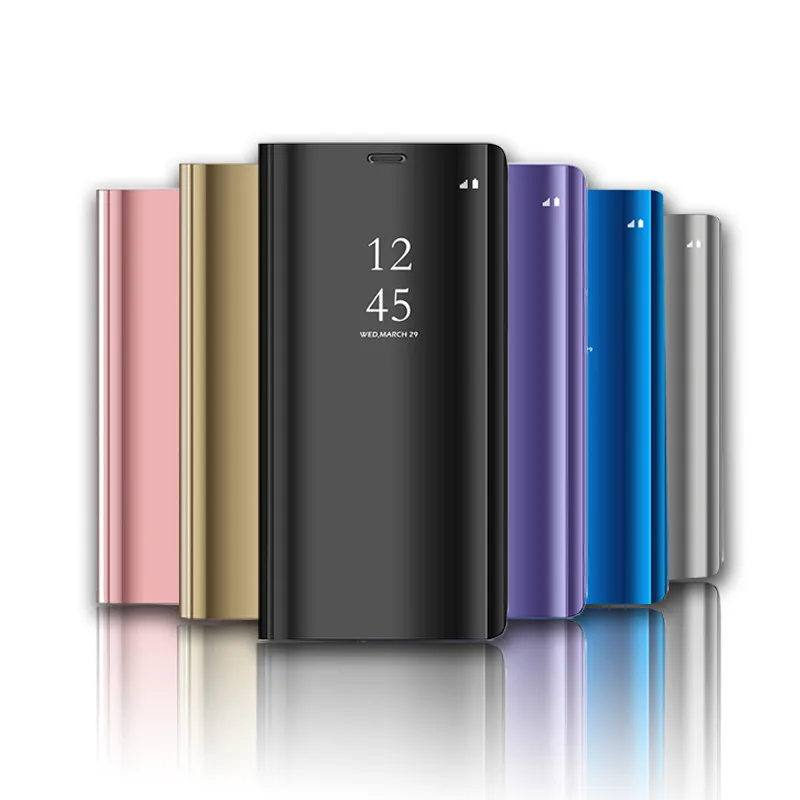Зеркальный Чехол книжка для Samsung Galaxy A21S A50 A40 A30 A20 A10 M30s S20 Ultra S10 S8 S9 Plus A6 A8 J4 J6 J8 A7