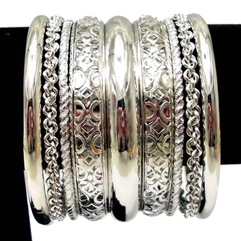 Bracelet Bangles Pulseiras Silver Plated Bracelets For Women Costume Bracelet Bangles Pulseiras Silver Plated Bracelets For Women Costume Luxury Metal Bangle Set Fashion Indian Jewelry In From