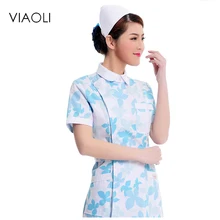 Medical uniforms 2017 nursing scrubs Clothes For Beauty Shop Short Sleeve Doctor Clothing uniformes hospital women Work dress