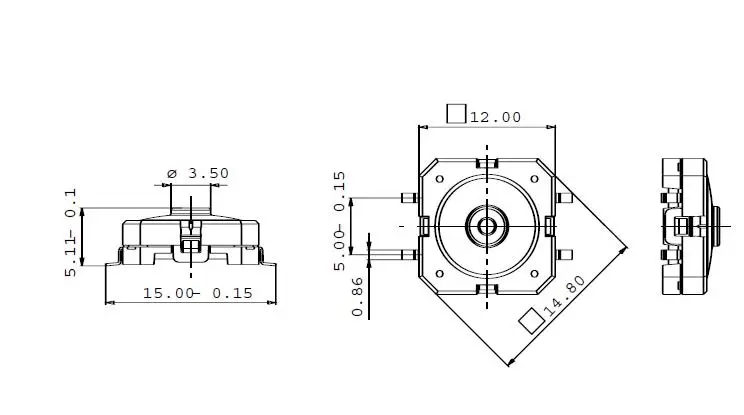 RAFI немецкий переключатель 12*12*5 Такт SMT KONE кнопка лифта 1.14.001.503/0000|button switch|buttons