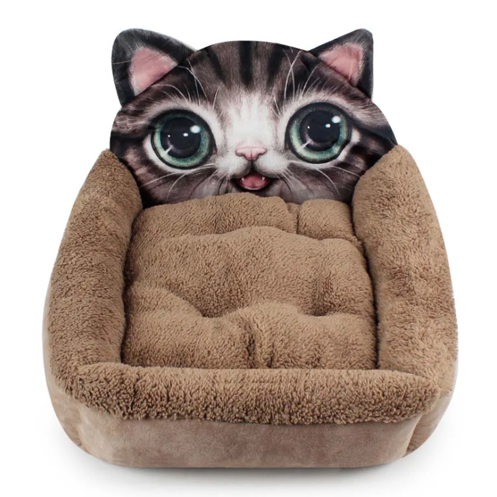 buy Pet Cat Dog Bed Animal Cartoon Shaped Pet Kennels Sofa Winter Warm Cat House Dogs Cover Puppy Cave
