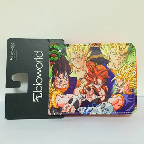 С принтом из мультфильма с короткими бумажник Chucky/Dragon Ball Z/Saw/наизнанку/кошелек громокошки с отделением для кредитных держатель для карт Для мужчин кошелек - Цвет: Dragon Ball B