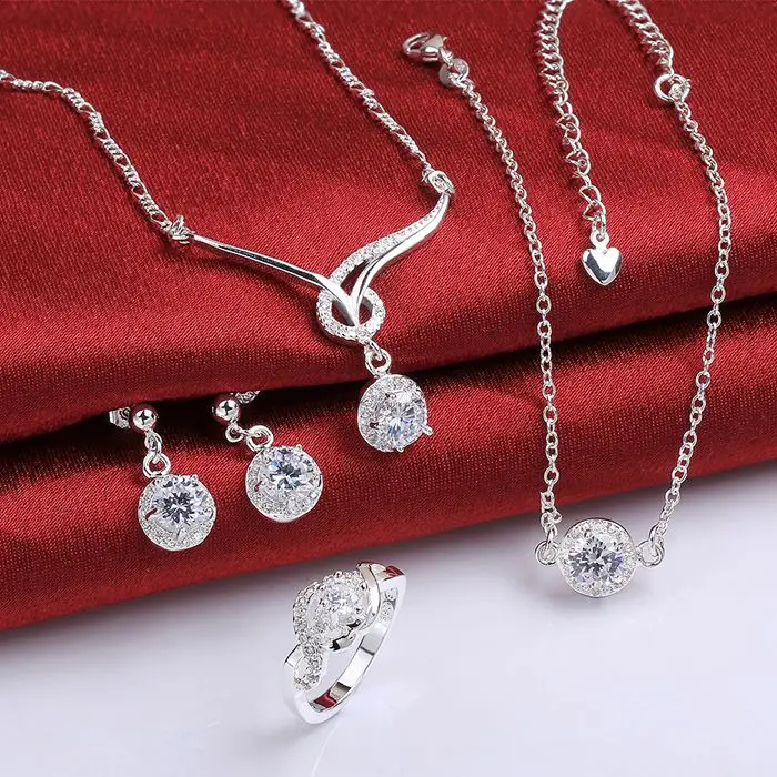 

S784-D 925 sterling silver jewelry set, fashion jewelry set A038-B Earring 452 Necklace 485 Ring 325-8 /gyzapqga hkraqbya