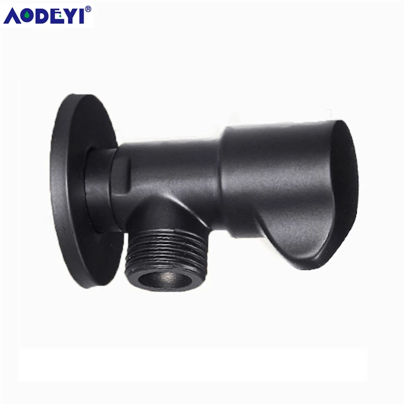 AODEYI Stainless Steel Plumbing Valve Wall Outlet Male G1/2" Black Gold Faucets Shower Angle Valve Bath Bathroom Accessories