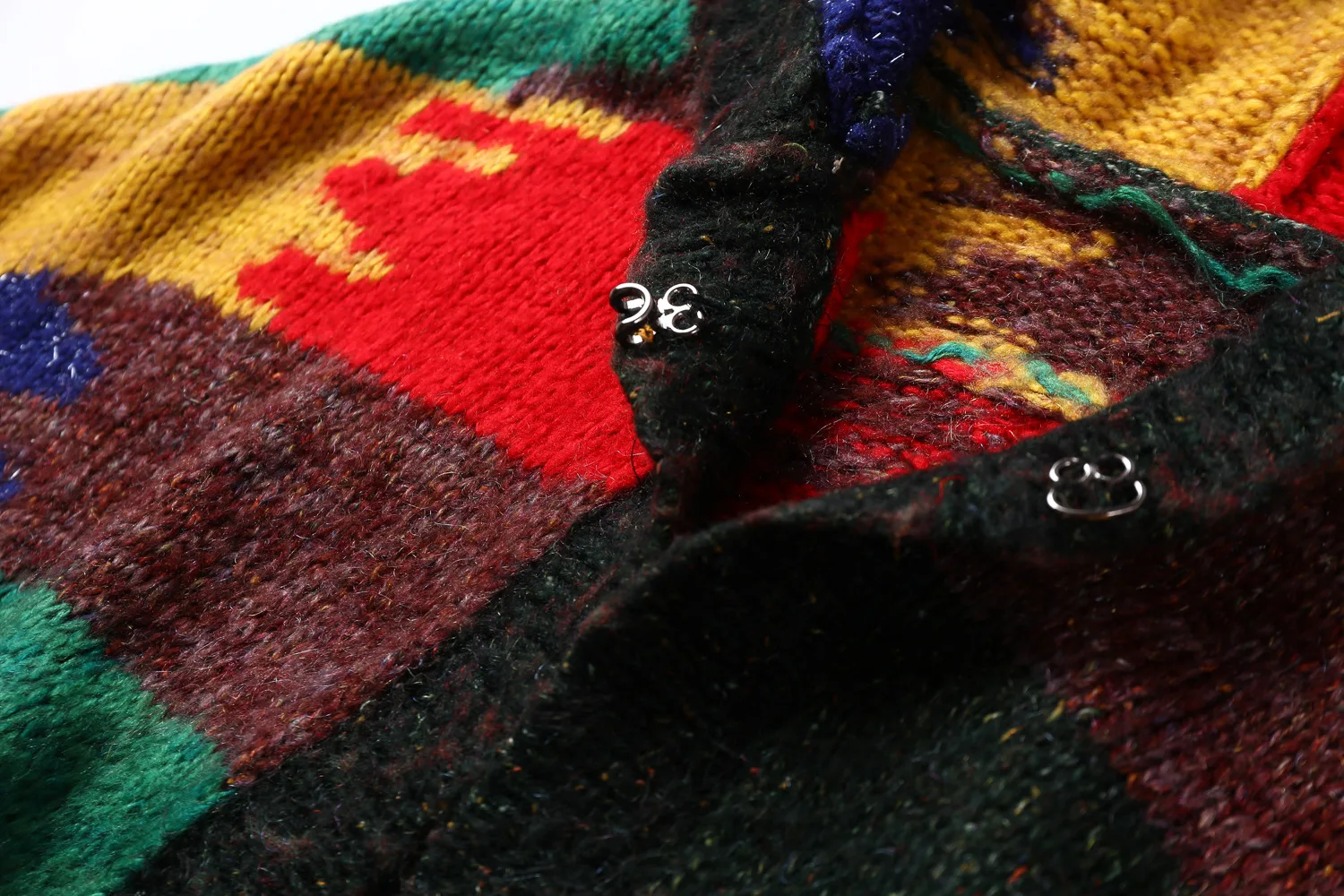 Micosoni, английский стиль, осень и зима, новинка, свободный, с капюшоном, длинный, шерстяной, вязаный кардиган и свитер, куртка, Радужный свитер