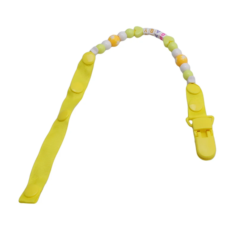 1 шт. детская игрушка для новорожденных пустышка зажим цепь пластиковый держатель Chupetas крепления для укачивания, успокаивающего приспособления детские погремушки держатель соски для младенцев - Цвет: Yellow