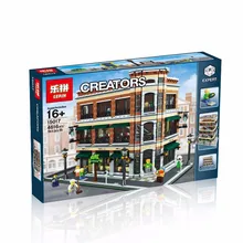 2016 LEPIN 15017 4616Pcs City Street Creator Starbucks Bookstore Cafe Model Building Kit Minifigure Blocks Bricks Compatible Toy
