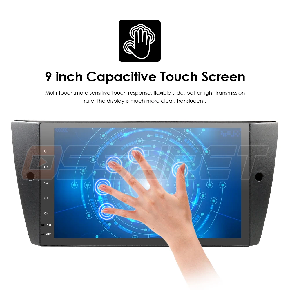 Flash Deal 1 Din Android 9.0 QUAD core 9 Inch Car GPS stereo For BMW E90 E91 E92 E93 2006-2012 EQ SWC 1080P OBD2 TPMS  DTV-IN Free Camera 15