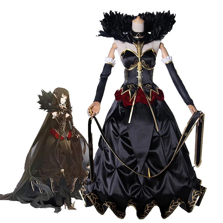 

Fate Apocrypha Semiramis Cosplay Costume Halloween Carnival Black Ball Gown Dress Queen Sammu-ramat Uniform Full Set Custom Made