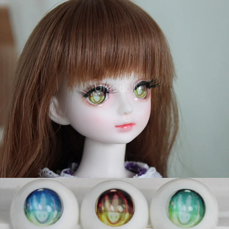 

1 Pair Cartoon Rabbit 1/6 1/4 1/3 SD BJD Doll Eyes Half Round 14MM 16MM 18MM Acrylic Doll Eyes for SD BJD Doll Accessories