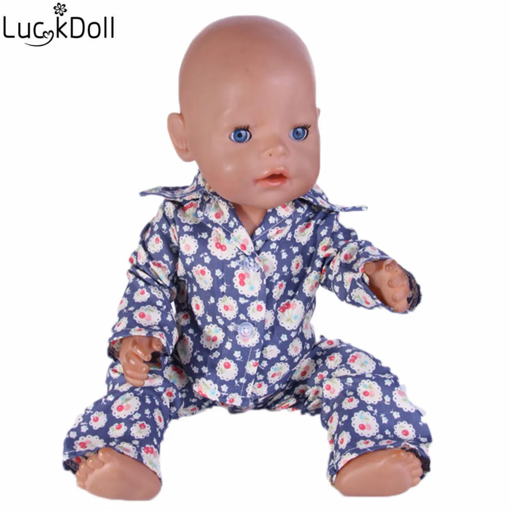 Luckydoll 15 шт. новая одежда куклы пижамы подходит 18 дюймов Американский 43 см BabyDoll аксессуары игрушки Детские лучшие рождественские подарки