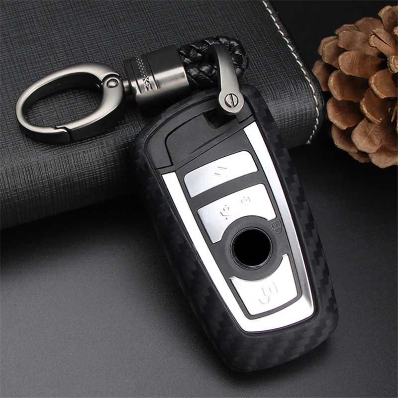 Автомобильный брелок для ключей чехол Bmw 5 Gt F10 G30 E39 E60 F11 E90 E46 F30 X5 F15 E43 углеродного