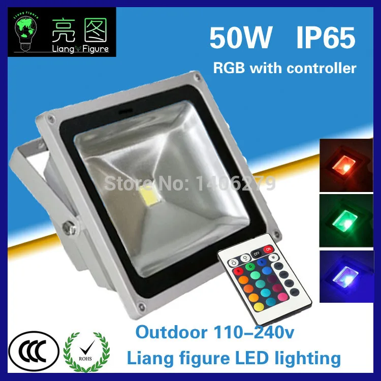 50w DC 90 260V RGB font b led b font floodlight IP65 font b LED b