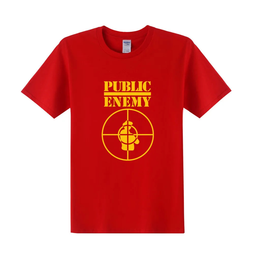 Мужская летняя футболка с коротким рукавом и принтом "паблик враг", новая музыка, хлопковая Мужская футболка, OT-265 - Цвет: As picture
