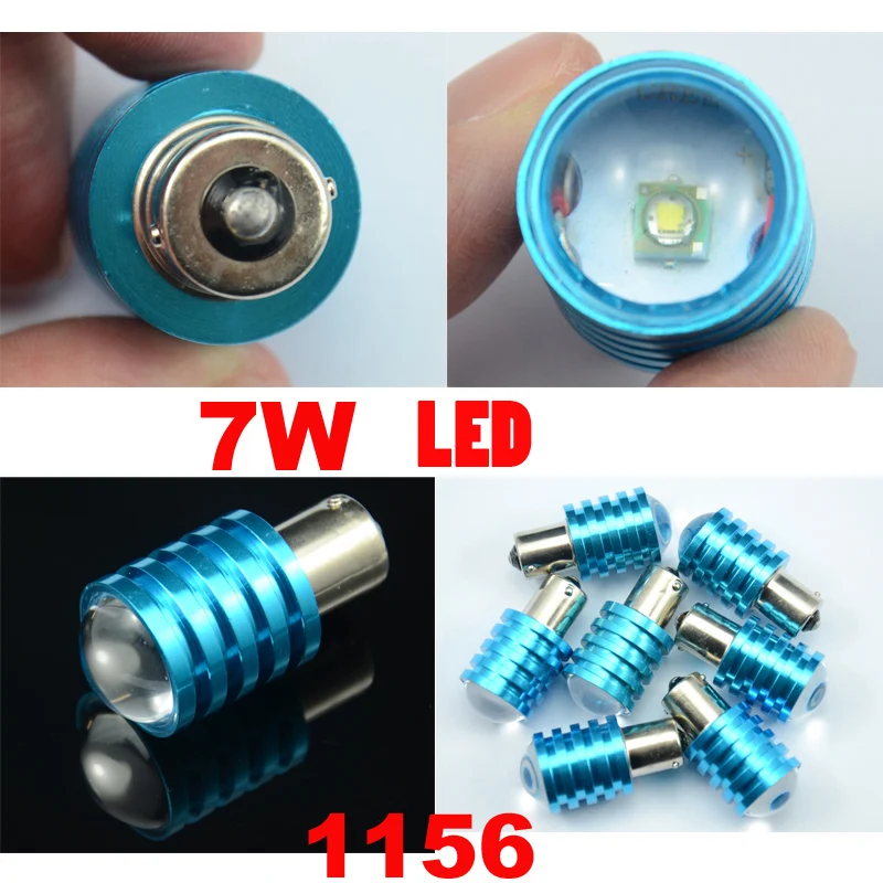 AutoEC 2x1156 1157 светодиодные чипы Q5 7 Вт Высокая мощность BA15S светодиодный льная