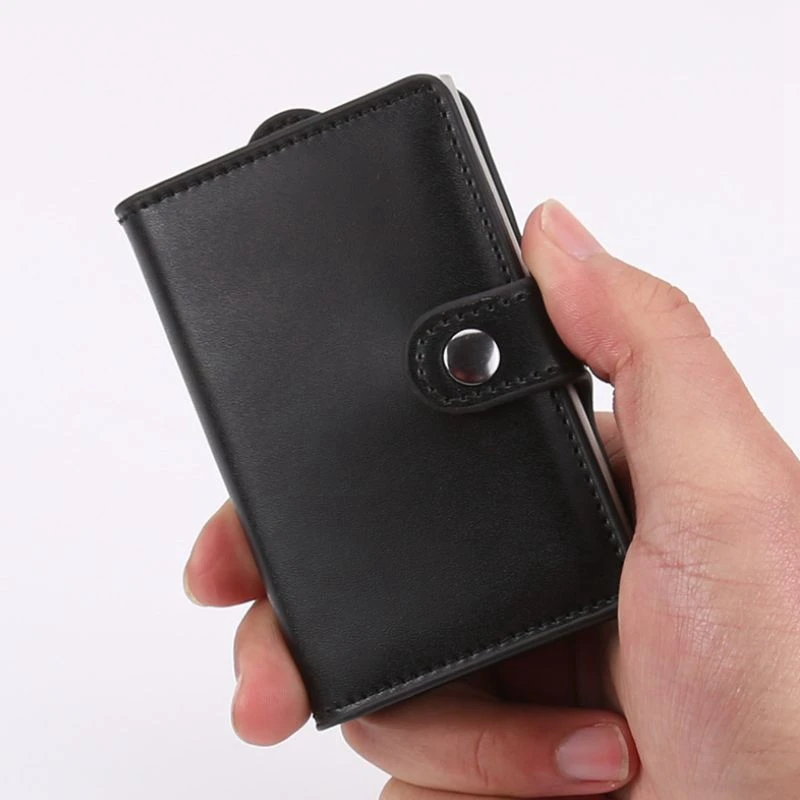 Металлическая RFID алюминиевая коробка из искусственной кожи для путешествий
