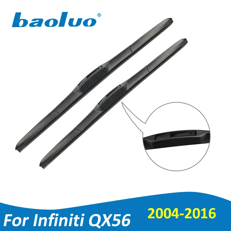 Baoluoбыл стеклоочистителей для Infiniti QX56 24 ''+ 22'' 2004 2005 2006 2007 2008 2009 2010 2011 2012 2013