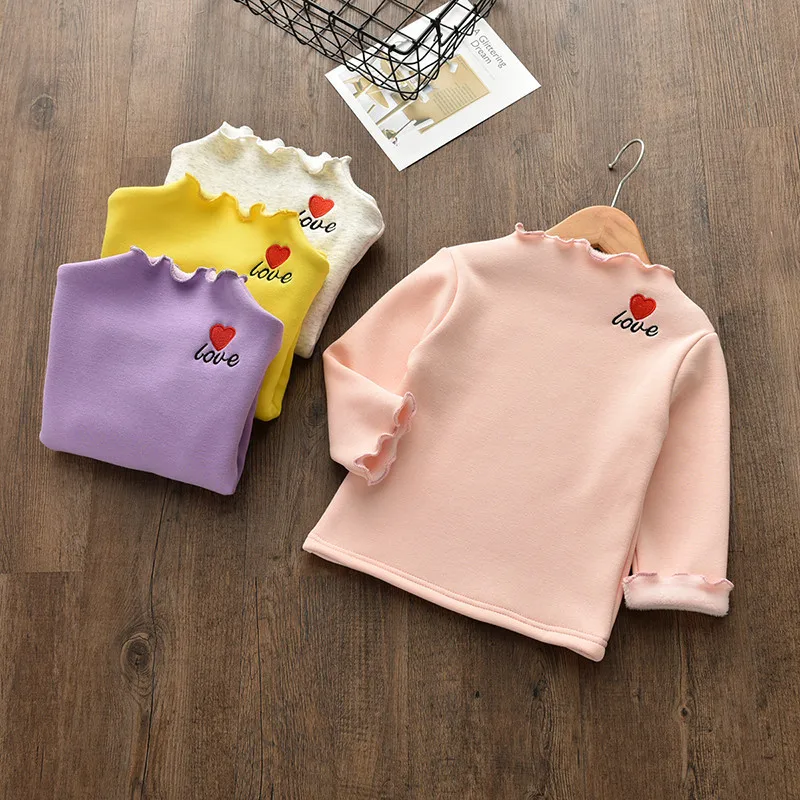 

Autumn girl's sweaters child plus velvet letter coat jackets kids hoodies sweater children's sport clothing outerwear