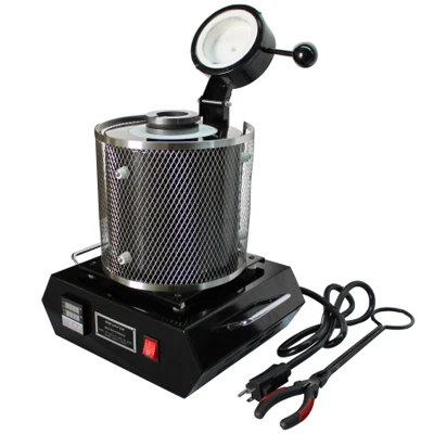 

3kg Melting Furnace with Five High purity Graphit Crucible One Heating Coil Five Creamic Stir Rod One Steel Trough Crucible Tong