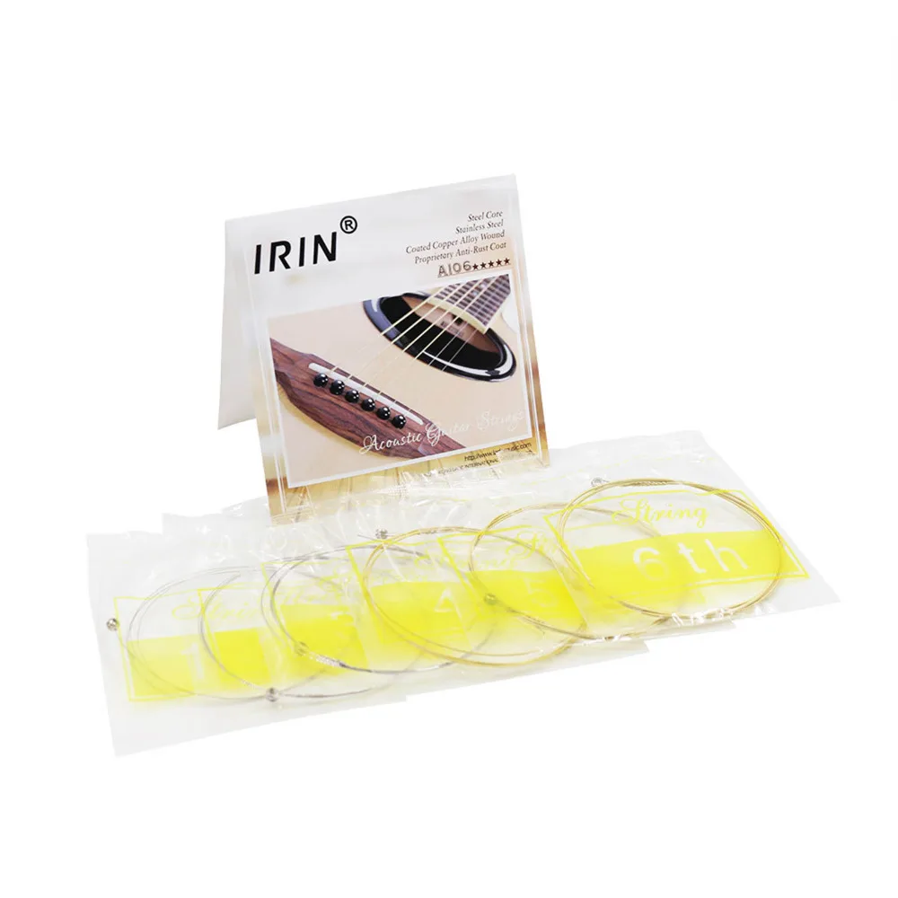 

ballad guitar strings A106 Gold + Silver Stainless steel mercerized string for Music lover