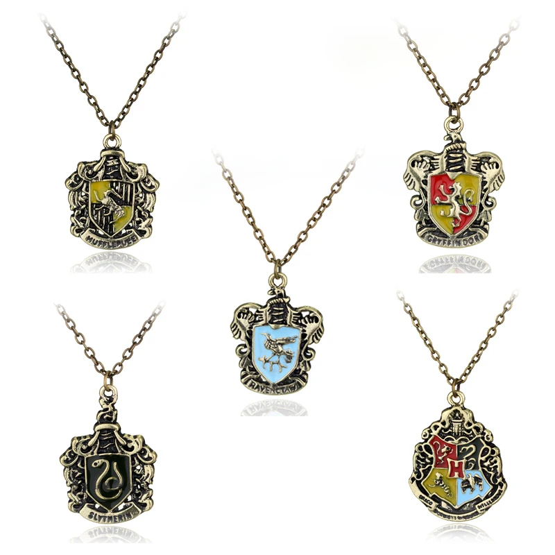 

SG Fashion Jewelry Hogwarts Magic school long Necklace Bird Snake Lion Animal Motifs Necklace Pendant For Men And Women Gift