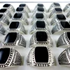 15Pcs Hot Sale Vintage Style Black Silver Plated Men Rings For Man Retro Wholesale Jewelry Bulks Lots LR347 3