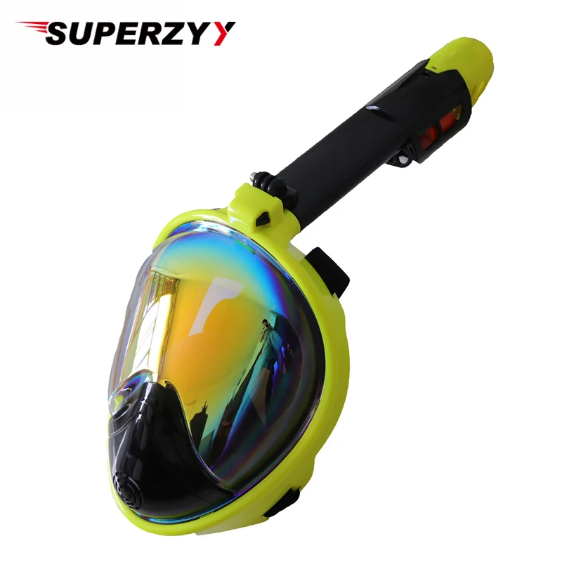 Günstig 2018 neue Überzogene Tauchen Maske Scuba Maske Unterwasser Anti Fog Vollen Gesicht Schnorcheln Maske Frauen Männer Schwimmen Schnorchel Tauchen Ausrüstung