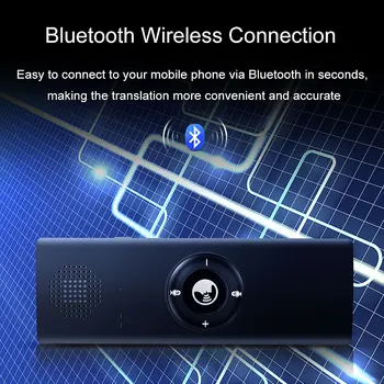 

Bluetooth Photo translation Smart speech Voice T6 Translator accurate translation and rapid response Multi-Languages Black
