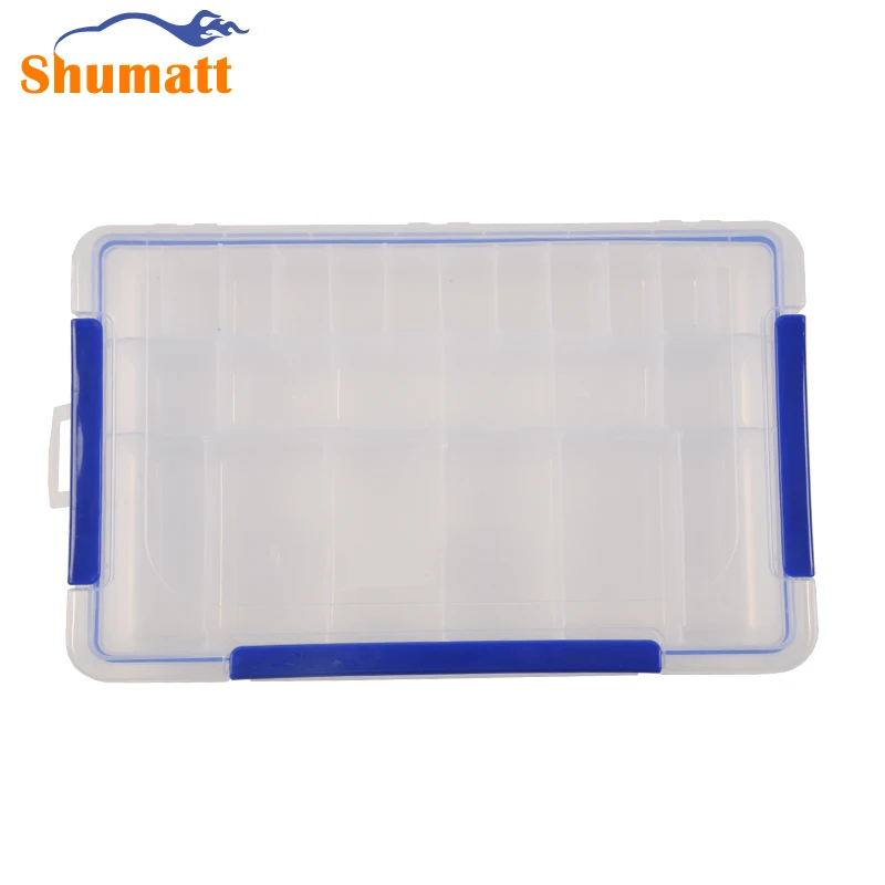 

28 Grid Transparent Plastic Storage Box Cartridge Injector Split Finishing Maintenance Common Rail Tool Repair Box