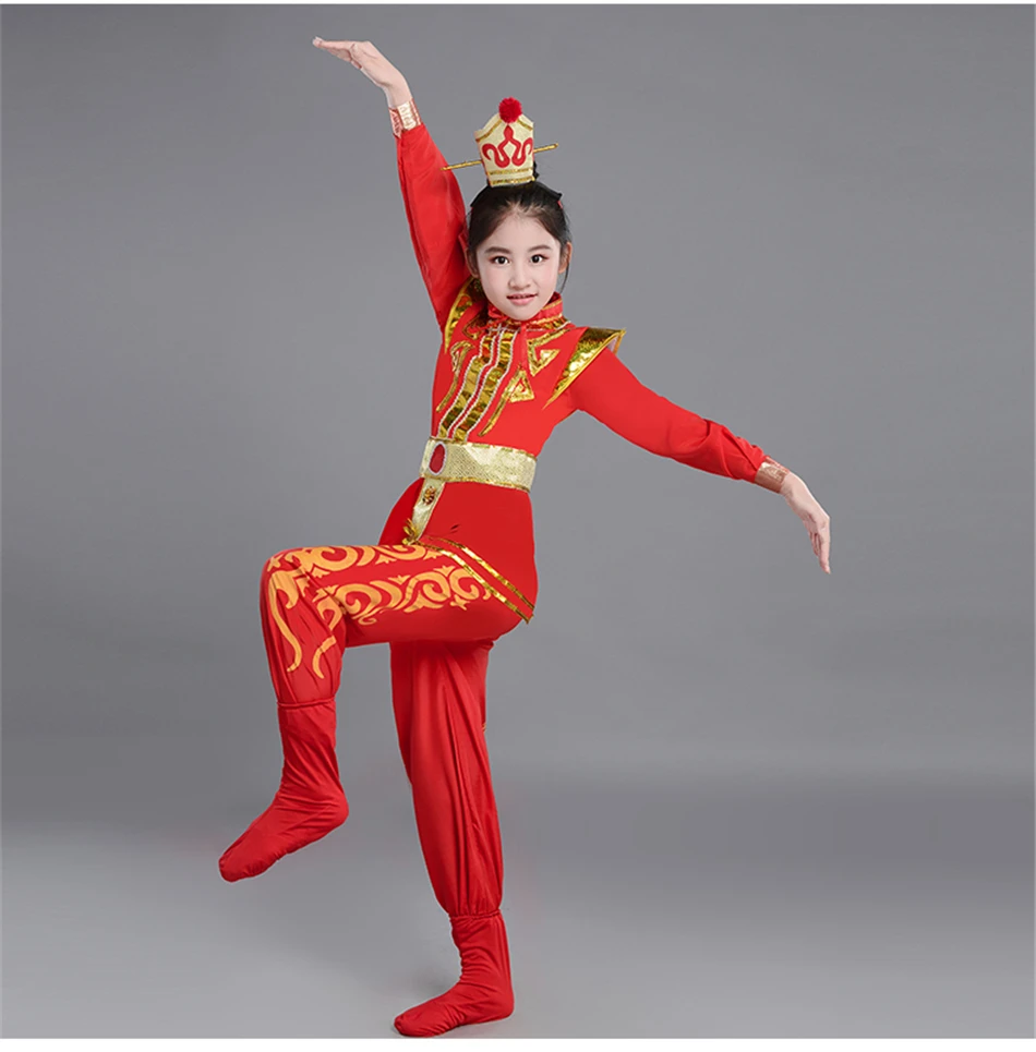 Детские маскарадные костюмы «Хуа Мулан», традиционная китайская одежда для сцены, вечеринок, драматическое платье древнего солдата для танцев, 110-160 см