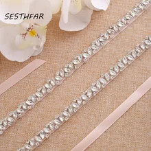 SESTHFAR – ceinture de mariage en strass perlés, en cristal, pour robe, accessoires de mariage, en Stock