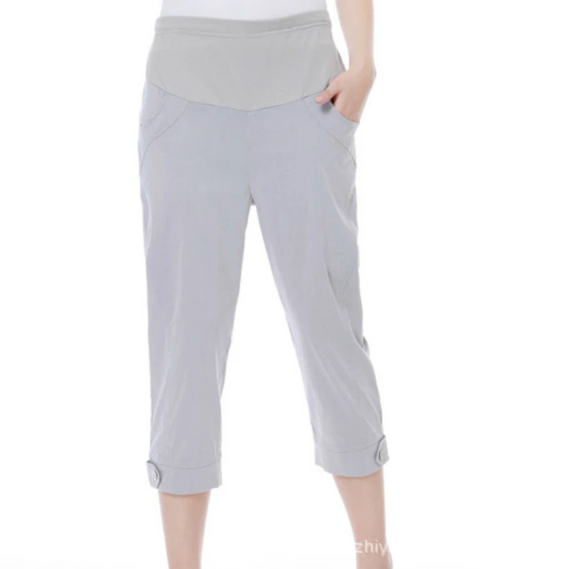 

Pregnant Summer Clothes Plus Size Maternity Abdominal Pants Trousers Wholesale Straight Pants for Pregnancy Leggings Capris