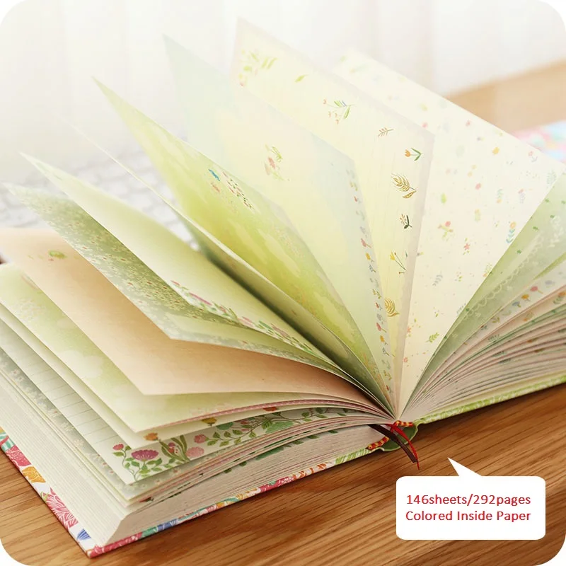 

Kawaii Korean Colored Notebook, Students Writing Notepad, Drawing Planner Scrapbooking Thick Book