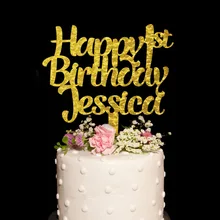 popular glitter name birthday cake topper buy cheap glitter name