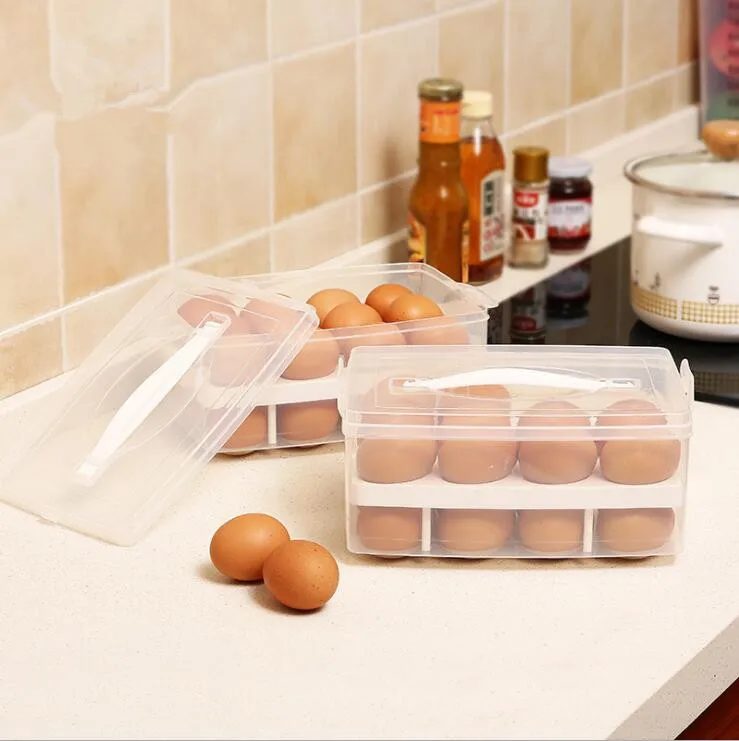 SBLE clear plastic kitchen egg storage box Basket organizer Egg Food Container Storage box home kitchen accessories